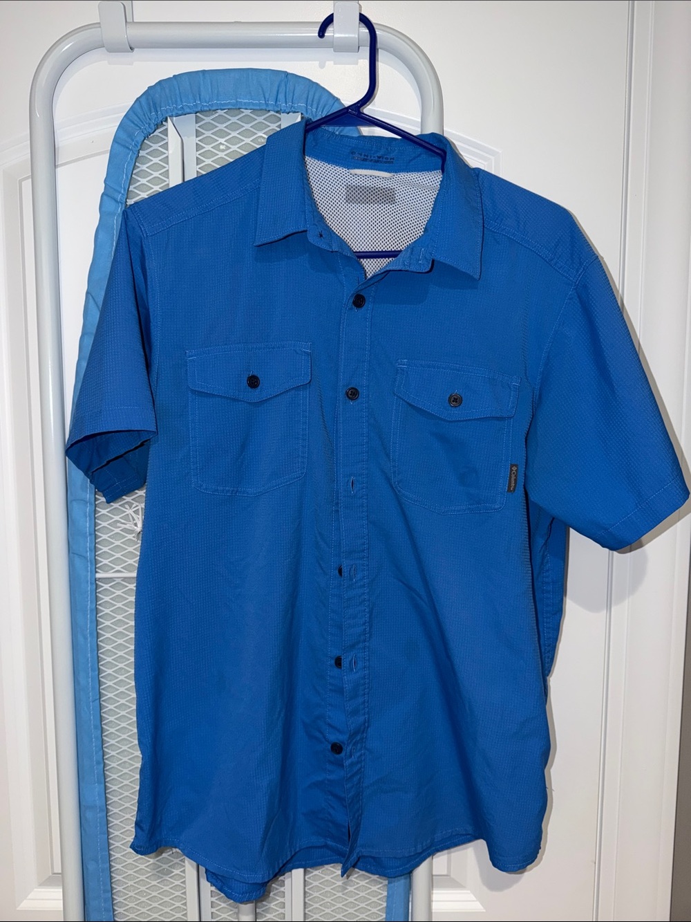 Columbia Men's Short Sleeve Button-Down Shirt - Royal Blue